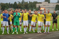 FORTUNA I LIGA  POLONIA WARSZAWA - MOTOR LUBLIN MOTOR LUBLIN  ZDJECIE GRUPOWE  RADOSC  DAMIAN KAMINSKI  LUKASZ BUDZILEK  MARCEL GASIOR  BARTOSZ WOLSKI  MICHAL KROL  KACPER WELNIAK