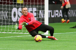 TRENING REPREZENTACJA POLSKI MECZ ELIMINACJE DO MISTRZOSTW EUROPY 2020 GRUPA G: POLSKA - LOTWA --- POLISH TEAM PRACTICE BEFORE QUALIFICATION FOR UEFA EURO 2020 MATCH GROUP G IN WARSAW: POLAND - LATVIA LUKASZ SKORUPSKI