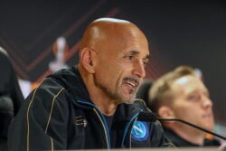 LIGA EUROPA  KONFERENCJA PRASOWA SSC NAPOLI PRZED MECZEM Z LEGIA LUCIANO SPALETTI  PIOTR ZIELINSKI