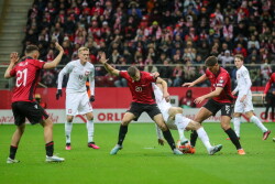 MECZ 2 KOLEJKA ELIMINACJE DO MISTRZOSTW EUROPY 2024 GRUPA E: POLSKA - ALBANIA --- QUALIFICATION FOR UEFA EURO 2024 MATCH GROUP E : POLAND - ALBANIA KRISTJAN ASLLANI  KAROL SWIDERSKI  YLBER RAMADANI  ROBERT LEWANDOWSKI  MARASH KUMBULLA  JAKUB KAMINSKI