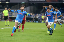LIGA EUROPY SSC NAPOLI - LEGIA WARSZAWA LORENZO INSIGNE  RADOSC
