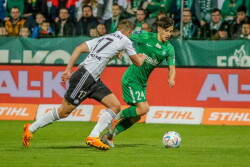 MECZ 28. KOLEJKA PKO EKSTRAKLASA SEZON 2022/23: WARTA POZNAN - LEGIA WARSZAWA --- POLISH FOOTBALL TOP LEAGUE MATCH: WARTA POZNAN - LEGIA WARSAW MAIK NAWROCKI  KAJETAN SZMYT