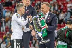 FINALOWY MECZ FORTUNA PUCHAR POLSKI SEZON 2022/23 --- FINAL OF POLISH CUP FOOTBALL MATCH IN WARSAW: LEGIA WARSZAWA - RAKOW CZESTOCHOWA JOSUE  CEZARY KULESZA