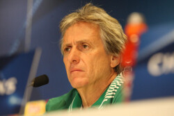 LIGA MISTRZÓW KONFERENCJA PRASOWA SPORTINGU LIZBONA SPORTING LIZBON PRESS CONFERENCE CHAMPIONS LEAGUE JORGE JESUS