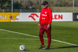 Michał Probierz Reprezentacja Polski trenuje na Legii przed meczem z Portugalią