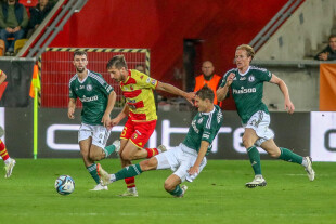 PKO EKSTRAKLASA  JAGIELLONIA BIALYSTOK - LEGIA WARSZAWA  WARSAW MICHAL SACEK  MARCO BURCH  FAUL  CZERWONA KARTKA