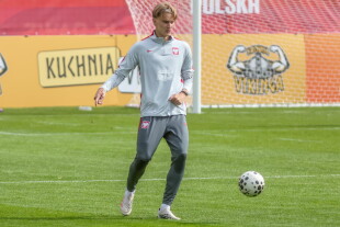 Trening reprezentacji Polski - Kacper Potulski