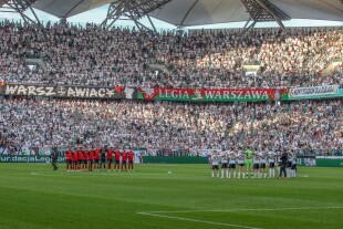 PKO EKSTRAKLASA  LEGIA WARSZAWA - GORNIK ZABRZE MINUTA CISZY PAMIECI KIBICA LEGII