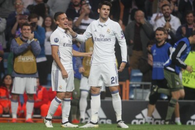 LIGA MISTRZOW REAL MADRYT - LEGIA WARSZAWA CHAMPIONS LEAGUE REAL MADRID - LEGIA WARSAW LUCAS VAZQUEZ  ALVARO MORATA