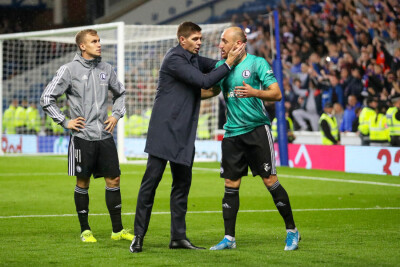 LIGA EUROPA RANGERS FC - LEGIA WARSZAWA RANGERS FC - LEGIA WARSAW PAWEL STOLARSKI  STEVEN GERRARD  WALERIAN GWILIA