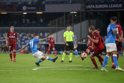 LIGA EUROPY SSC NAPOLI - LEGIA WARSZAWA MATTEO POLITANO  GOL