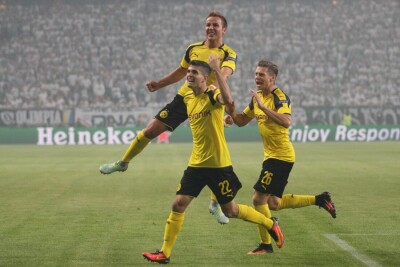 STADION LEGII LEGIA WARSZAWA - BORUSSIA DORTMUND FOT. MARCIN SZYMCZYK FOTOPYK/ 400mm.pl LUKASZ PISZCZEK MARIO GOTZE CHRISTIAN PULISIC