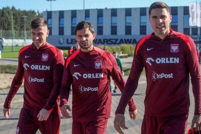 Krzysztof Piątek Bartosz Bereszyński Jan Bednarek Reprezentacja Polski trenuje na Legii przed meczem z Portugalią