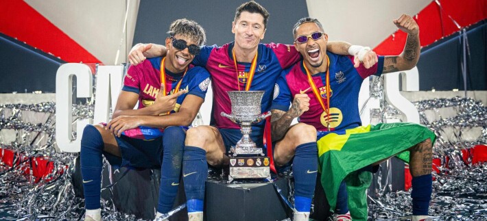 Robert Lewandowski Lamine Yamal Raphinha