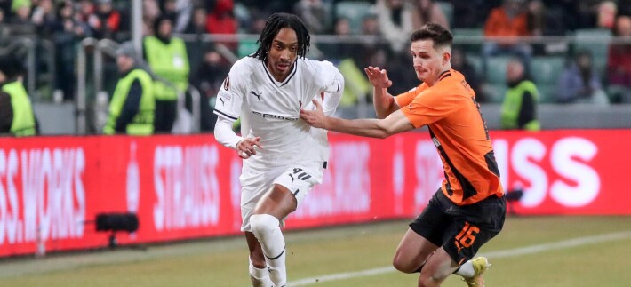 EUROPA LEAGUE  LIGA EUROPY  SZACHTAR DONIECK - STADE RENNAIS FC DJED SPENCE  DMYTRO KRYSKIW