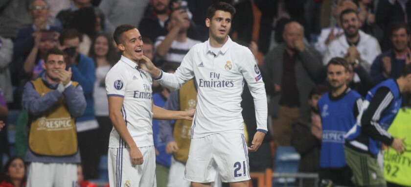 LIGA MISTRZOW REAL MADRYT - LEGIA WARSZAWA CHAMPIONS LEAGUE REAL MADRID - LEGIA WARSAW LUCAS VAZQUEZ ALVARO MORATA