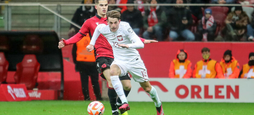 MECZ 2 KOLEJKA ELIMINACJE DO MISTRZOSTW EUROPY 2024 GRUPA E: POLSKA - ALBANIA --- QUALIFICATION FOR UEFA EURO 2024 MATCH GROUP E : POLAND - ALBANIA JAKUB KAMINSKI