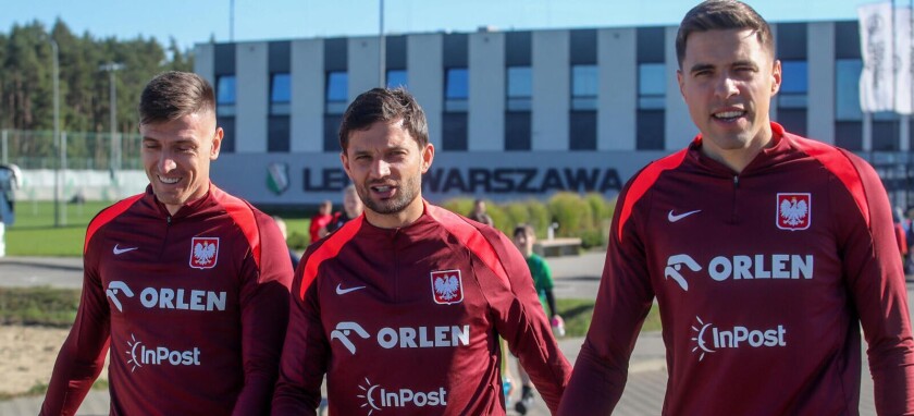 Krzysztof Piątek Bartosz Bereszyński Jan Bednarek Reprezentacja Polski trenuje na Legii przed meczem z Portugalią