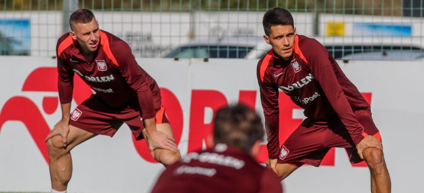 Jakub Piotrowski Bartosz Kapustka Reprezentacja Polski trenuje na Legii przed meczem z Portugalią