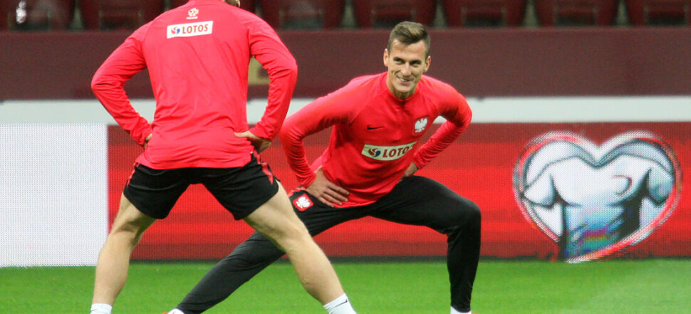 TRENING REPREZENTACJA POLSKI MECZ ELIMINACJE DO MISTRZOSTW EUROPY 2020 GRUPA G: POLSKA - LOTWA --- POLISH TEAM PRACTICE BEFORE QUALIFICATION FOR UEFA EURO 2020 MATCH GROUP G IN WARSAW: POLAND - LATVIA ARKADIUSZ MILIK