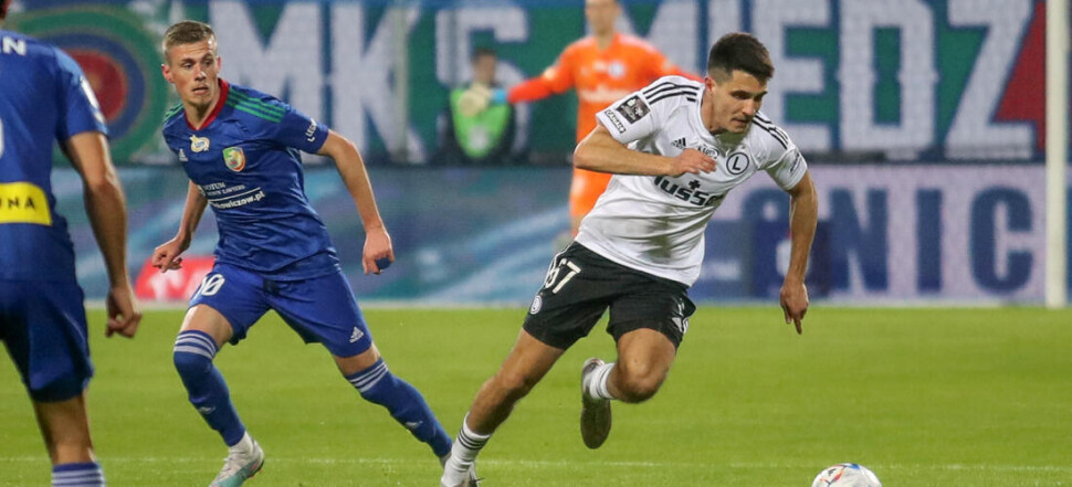 27. KOLEJKA PKOEKSTRAKLASY  MIEDZ LEGNICA - LEGIA WARSZAWA MAXIME DOMINGUEZ  BARTOSZ KAPUSTKA
