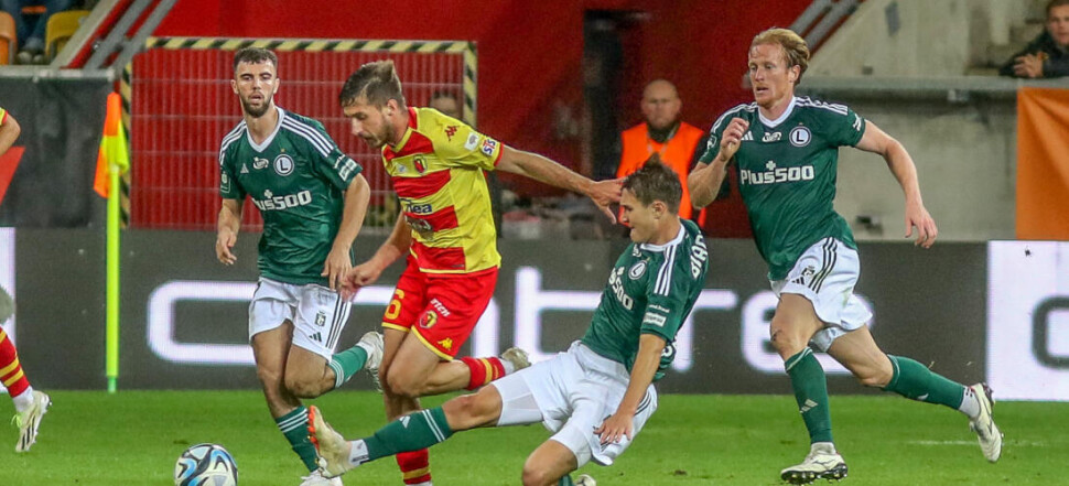 PKO EKSTRAKLASA  JAGIELLONIA BIALYSTOK - LEGIA WARSZAWA  WARSAW MICHAL SACEK  MARCO BURCH  FAUL  CZERWONA KARTKA