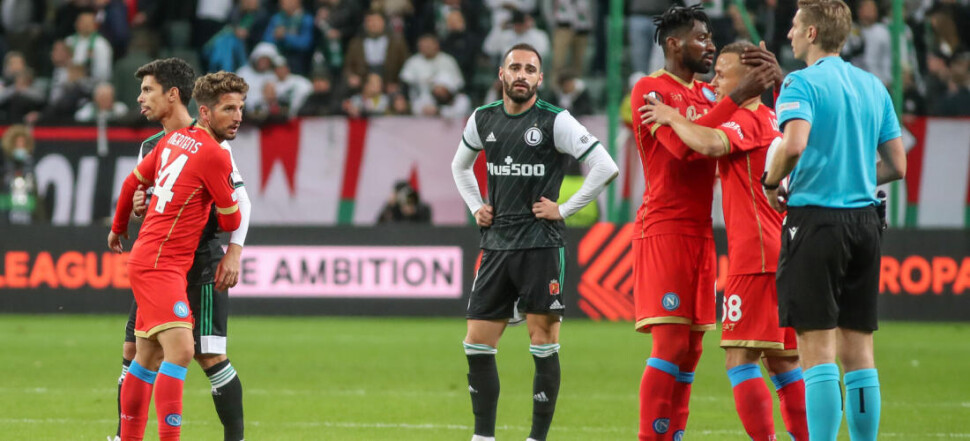 LIGA EUROPY  GRUPA H LEGIA WARSZAWA - SSC NAPOLI ANDRE MARTINS  DRIES MARTENS  RAFAEL LOPES  ANDRE ZAMBO ANGUISSA  STANISLAV LOBOTKA