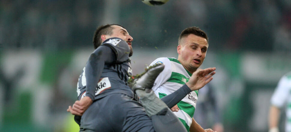 MECZ 27. KOLEJKA LOTTO EKSTRAKLASA SEZON 2017/18: LECHIA GDANSK - LEGIA WARSZAWA --- POLISH FOOTBALL TOP LEAGUE MATCH: LECHIA GDANSK - LEGIA WARSAW MICHAL KUCHARCZYK  SLAWOMIR PESZKO