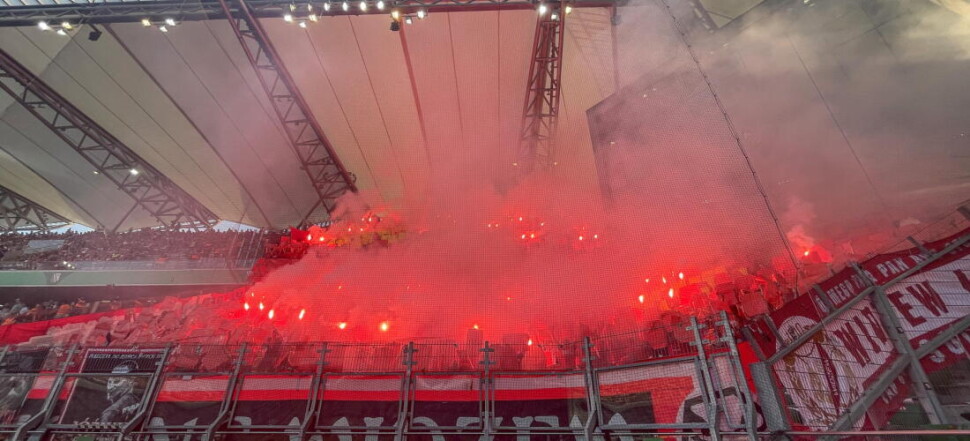 PKO EKSTRAKLASA  LEGIA WARSZAWA - WIDZEW LODZ KIBICE WIDZEWA  RACOWISKO