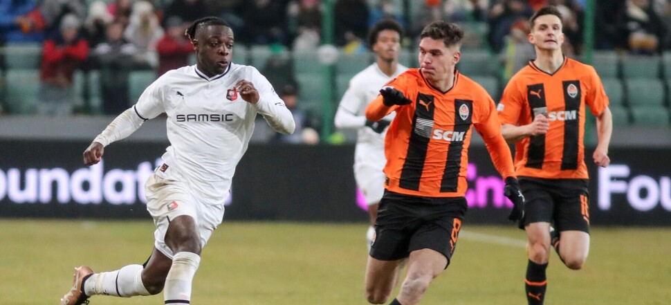 EUROPA LEAGUE  LIGA EUROPY  SZACHTAR DONIECK - STADE RENNAIS FC JEREMY DOKU  HEORHIJ SUDAKOW
