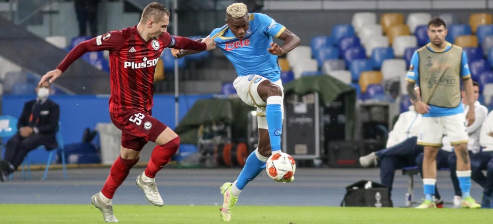 LIGA EUROPY SSC NAPOLI - LEGIA WARSZAWA ARTUR JEDRZEJCZYK  VICTOR OSIMHEN