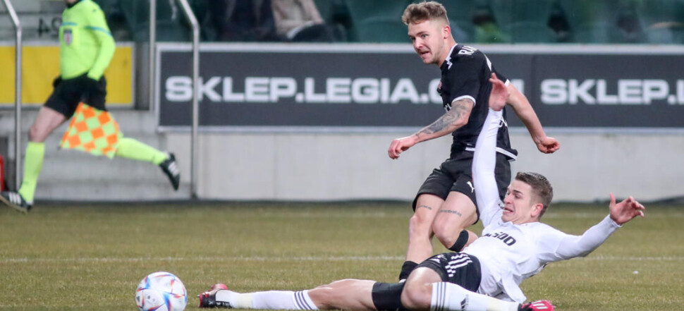 PKO EKSTRAKLASA  19. KOLEJKA  LEGIA WARSZAWA - CRACOVIA  WARSAW MICHAL RAKOCZY  GOL  MAIK NAWROCKI