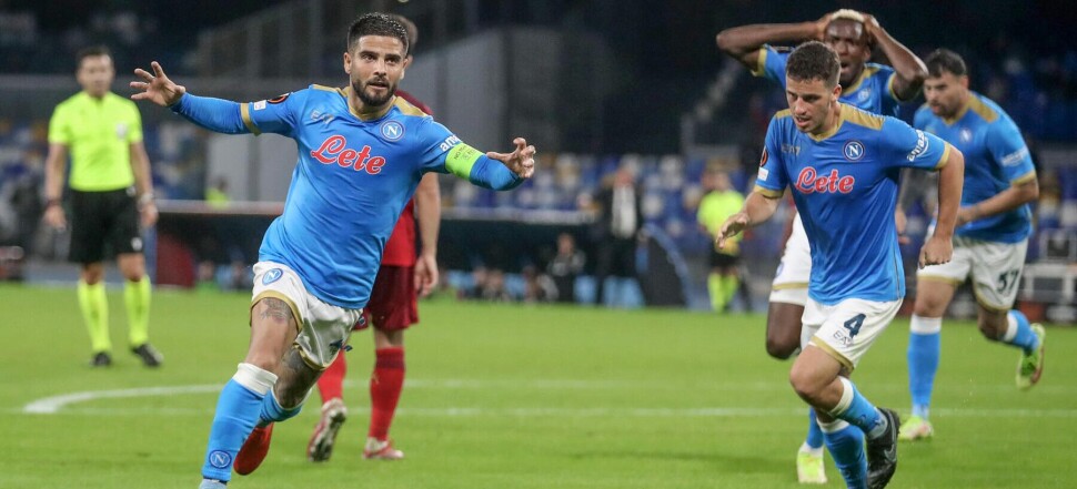LIGA EUROPY SSC NAPOLI - LEGIA WARSZAWA LORENZO INSIGNE  RADOSC