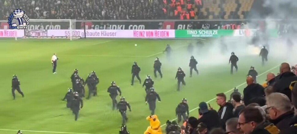 Dynamo Drezno Hertha Berlin awantura chuligan