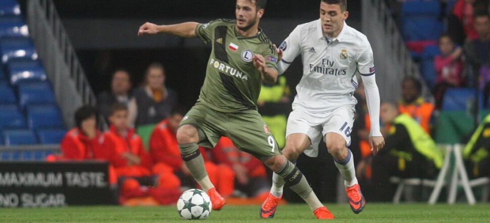 LIGA MISTRZOW REAL MADRYT - LEGIA WARSZAWA CHAMPIONS LEAGUE REAL MADRID - LEGIA WARSAW WALERI KAZAISZWILI  MATEO KOVACIC