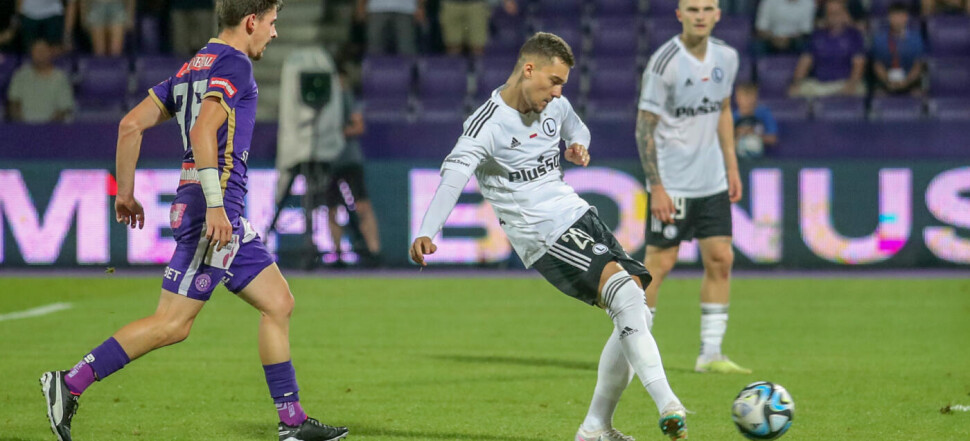 MECZ REWANZOWY W III RUNDZIE EILIMINACJI LIGI KONFERENCJI AUSTRIA WIEDEN - LEGIA WARSZAWA WARSAW DOMINIK FITZ  ERNEST MUCI  GOL