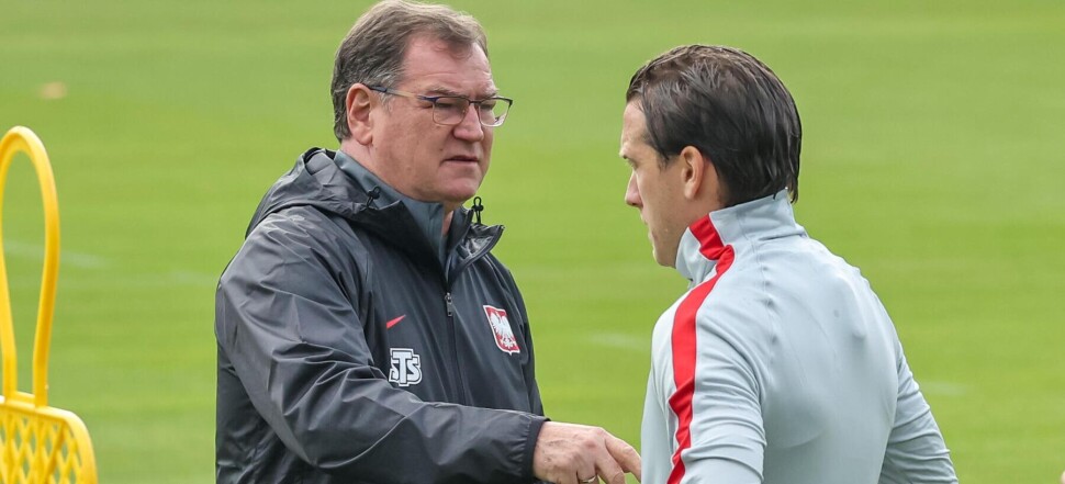 Trening reprezentacji Polski -  Jan Urban i Piotr Zieliński
