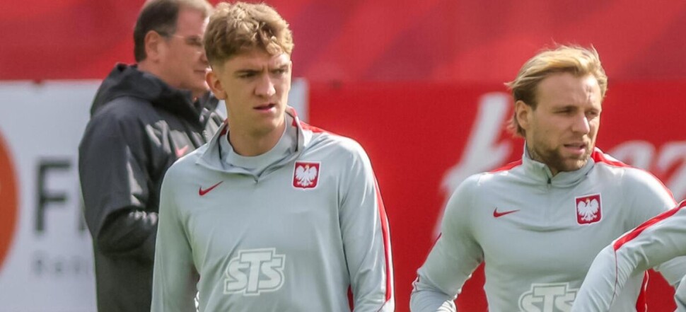 Trening reprezentacji Polski - Wojciech Mońka i Tymoteusz Puchacz