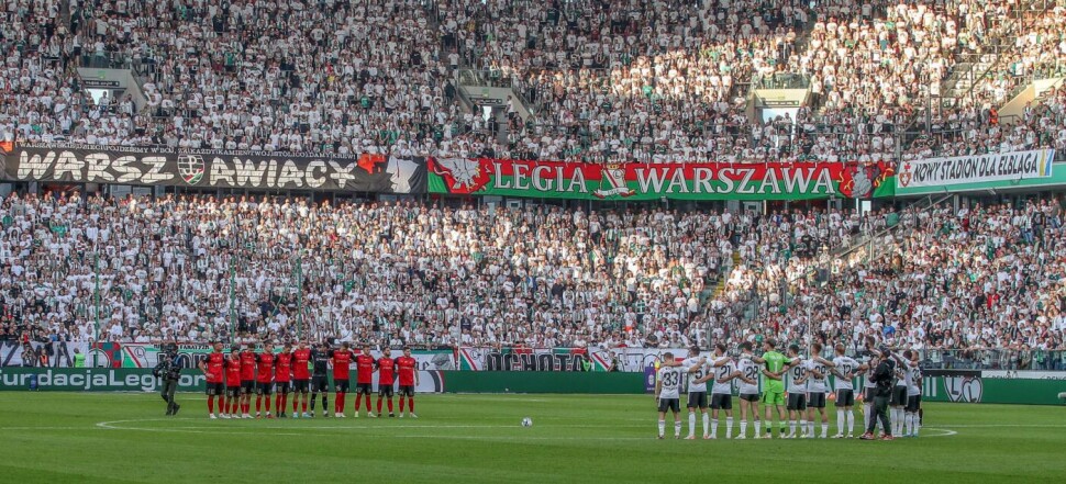 PKO EKSTRAKLASA  LEGIA WARSZAWA - GORNIK ZABRZE MINUTA CISZY PAMIECI KIBICA LEGII